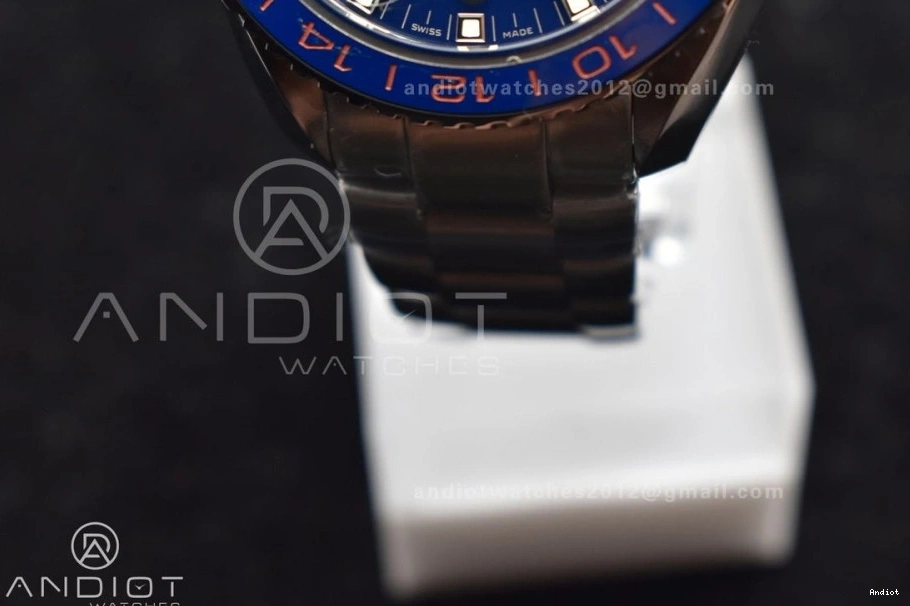 Clone Planet A8605 Super VSF GMT Best Bracelet Edition 1:1 600M Blue SS 43.5mm Blue Co-Axial Dial Bezel Ocean Ceramic on 1227
